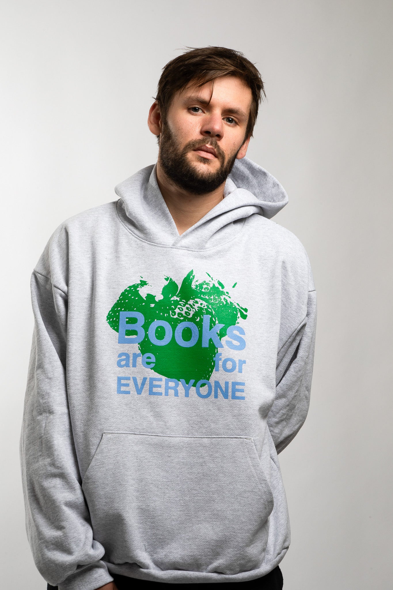 Books Are 4 Everyone Hoodie (Heather Grey)