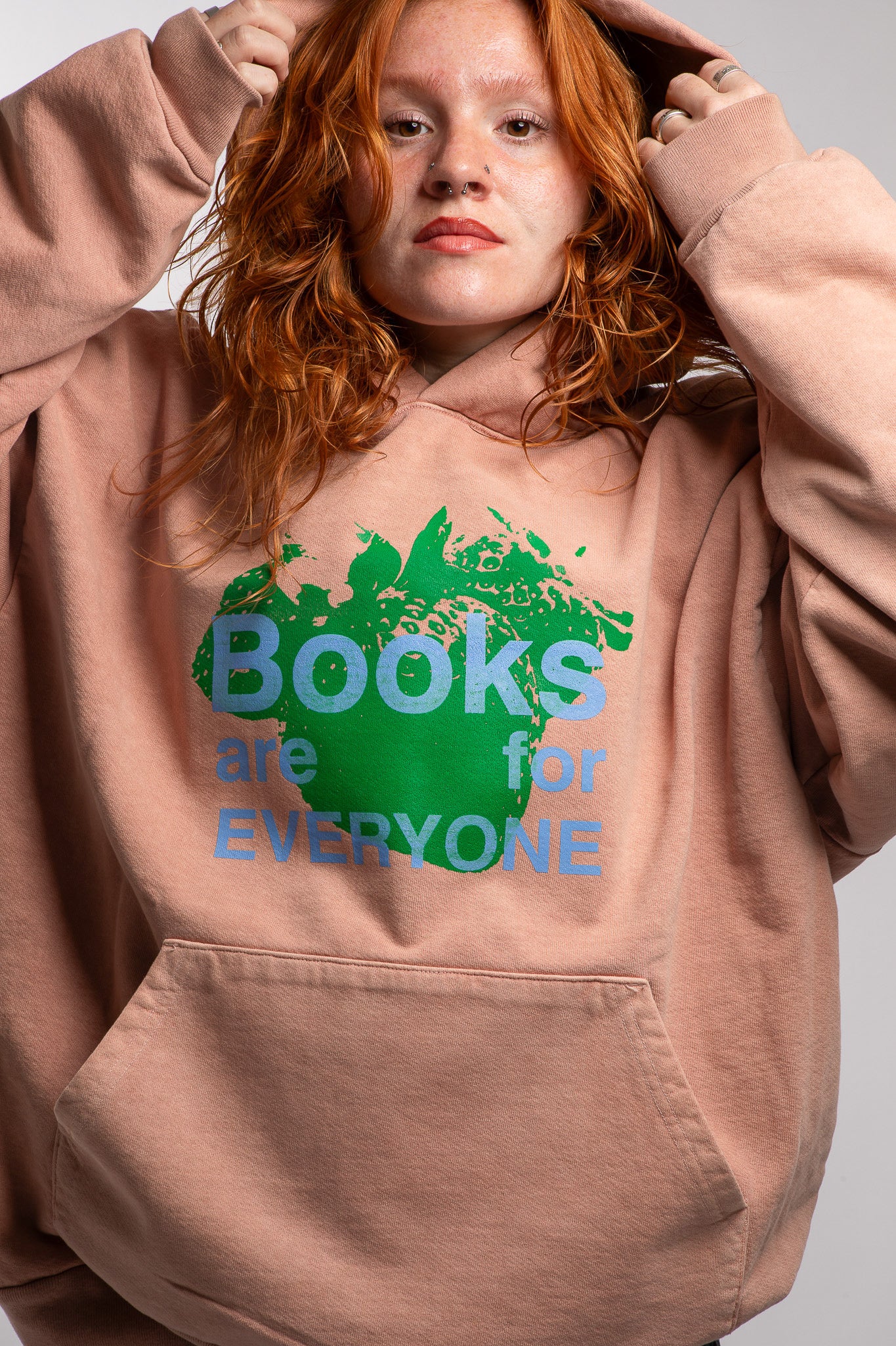 Books Are 4 Everyone Hoodie (Rose Quartz)