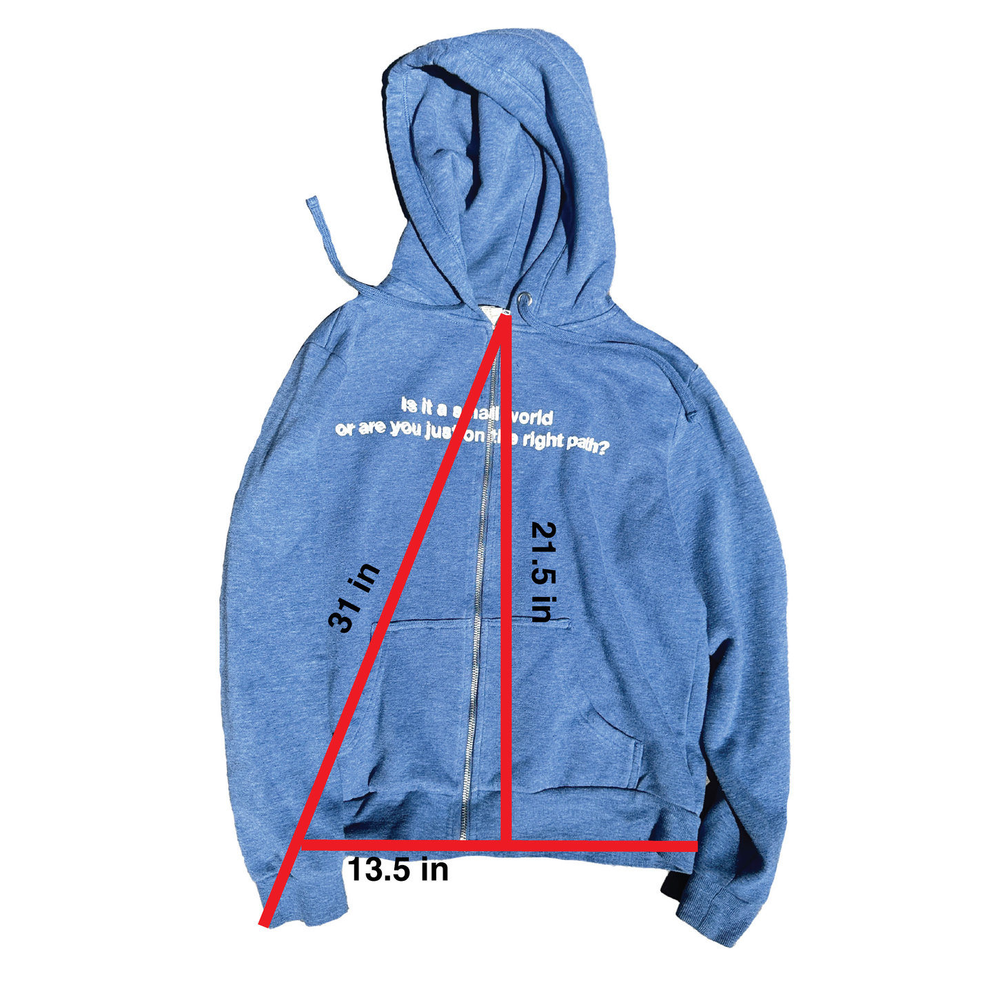 Blue Zip Up Hoodie